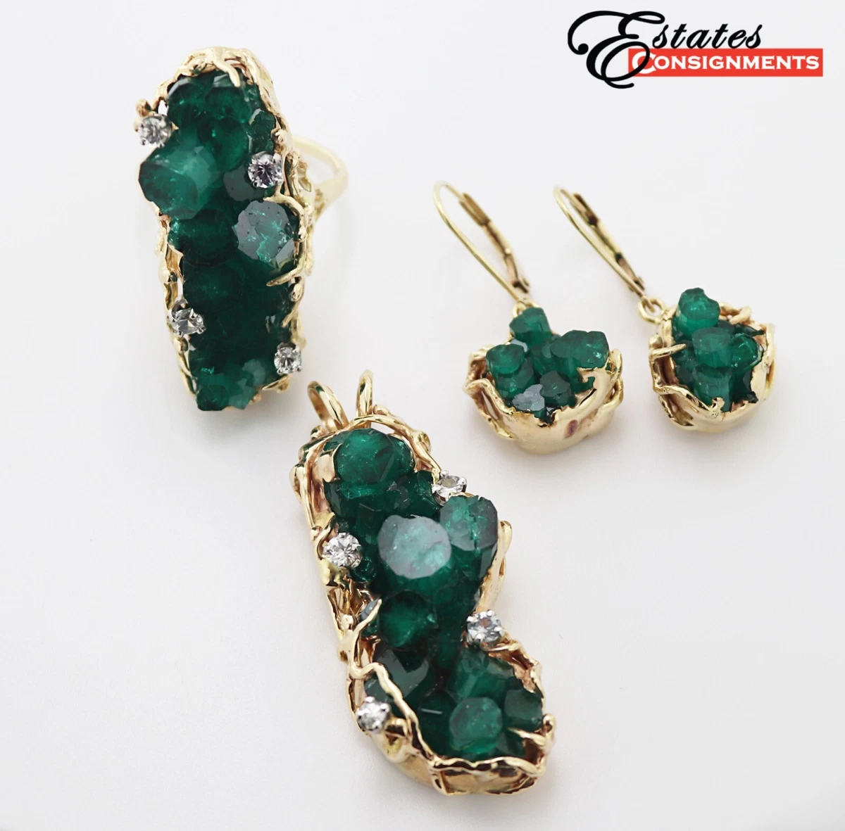Artificial hotsell emerald earrings