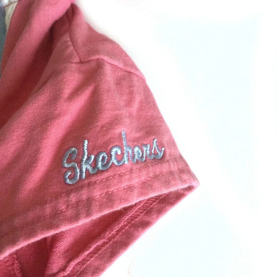 Vestido activo con capucha vintage años 90 raro Skechers niñas talla L 12/14 rosa Foto 4 de 4
