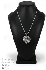 Mops - zawieszka z wizerunkiem psa na srebrnym łańcuszku ArtDog typ2