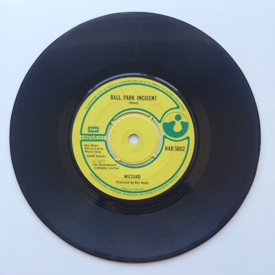 Roy Wood Wizzard 45 vinyl record single Ball Park Incident Carlsberg Special1972