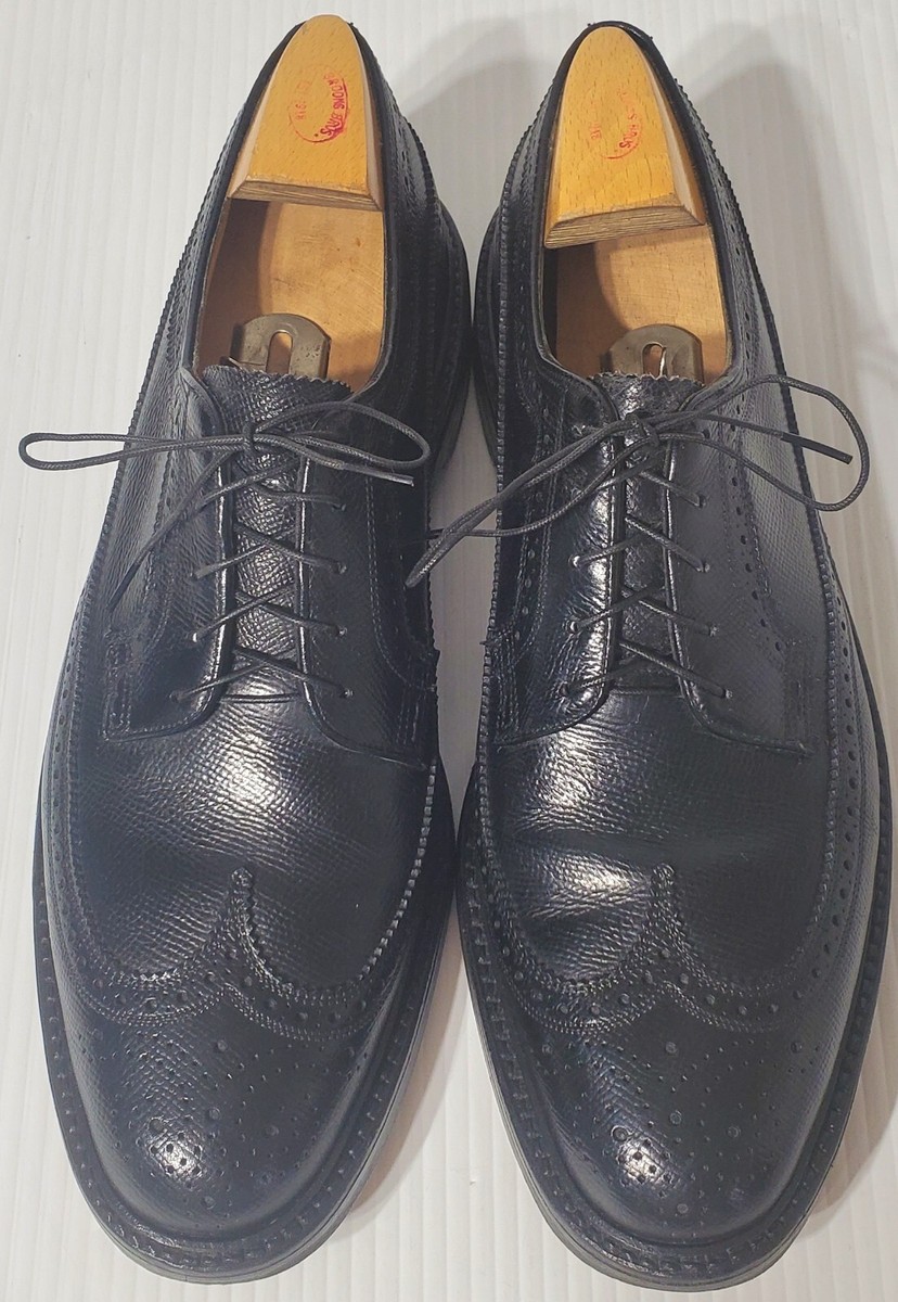 Vintage Florsheim Imperial Black Longwing 92604 Kenmoor Vintage Florsheim Imperial Black Longwing 92604 Kenmoor