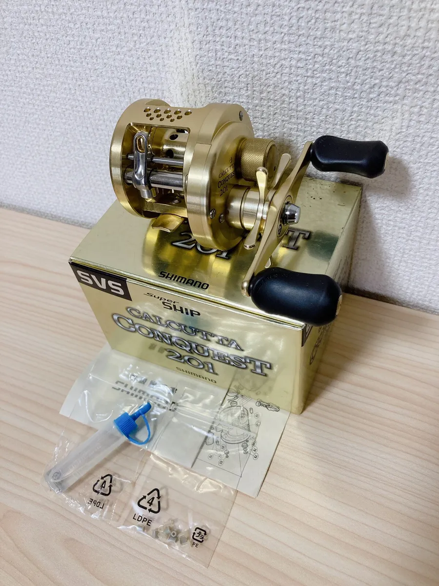 Shimano Baitcasting Reel 00 CALCUTTA CONQUEST 201 RH441201 Left IN BOX-A