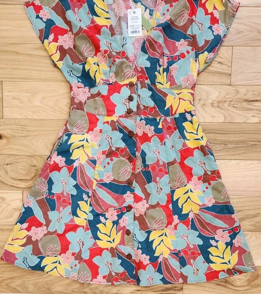 MARINE LAYER Camila Mini Dress NEW WITH TAGS Hibiscus Floral MARINE LAYER Camila Mini Dress NEW WITH TAGS Hibiscus Floral