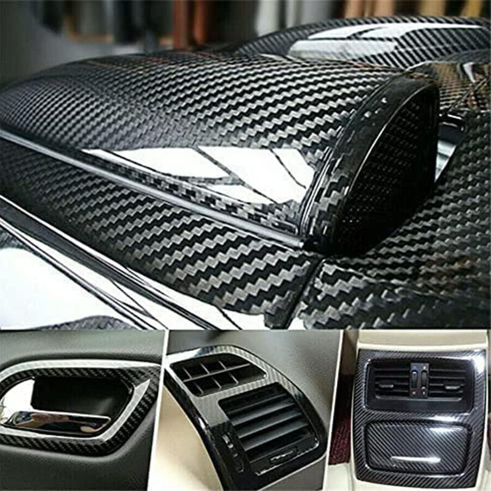 Auto Accessories 5D Glossy Carbon Fiber Wrap Vinyl Film Car