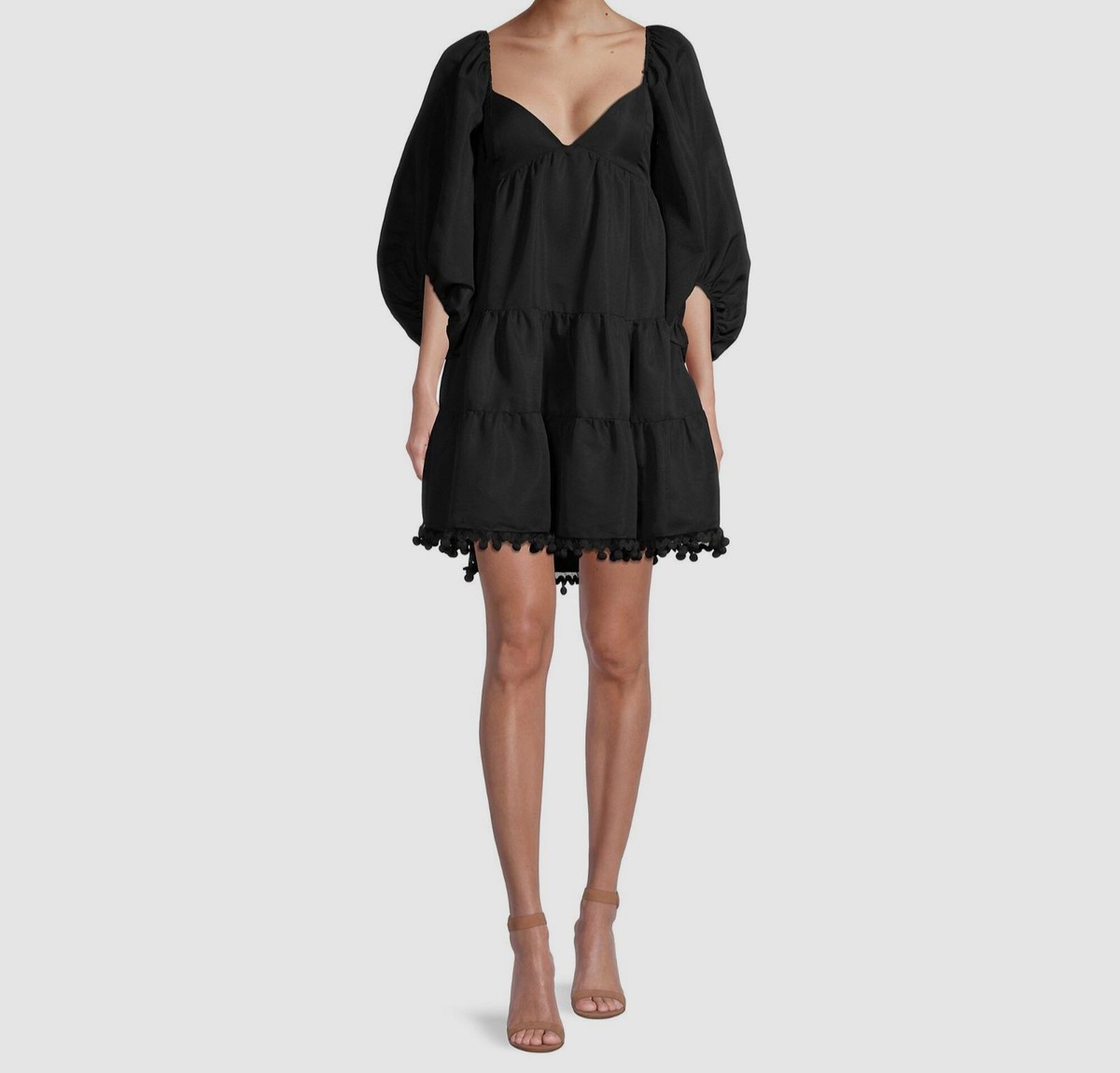 knee length dresses for ladies Crinkle Peasant Sleeve Mini Dress – Shop Ahri