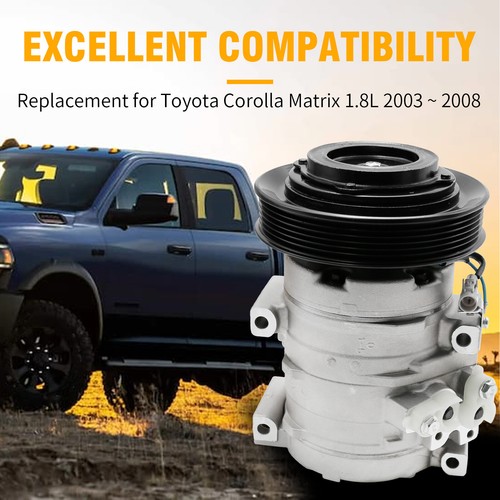 AC Compressor Air Conditioning for Toyota Corolla Matrix 1.8L 2003-2008 CO27000C - Picture 10 of 11