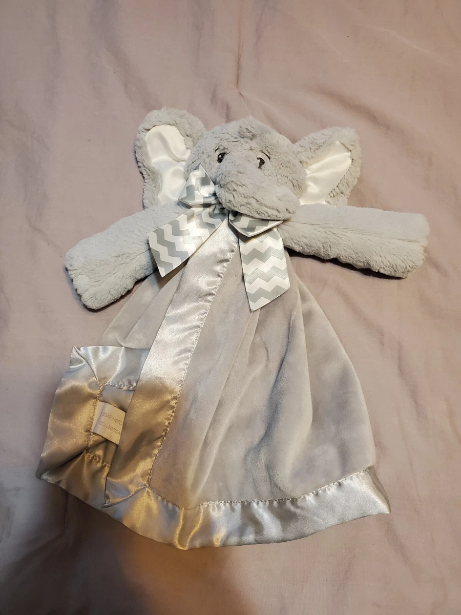 Barrington baby collection elephant lovey velvet satin security blanket blankie