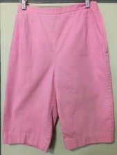 Vtg 50s Womens Pink Cotton Long Shorts Ladies W 26-28 Rockabilly VLV Pool Party