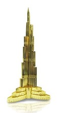 Tenyo Metallic Nano Puzzle Gold Series Burj Khalifa Model Kit NEW from Japan