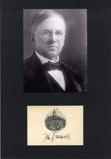 PIONEER IN MARKETING John Wanamaker autograph, signed card mounted PIONEER IN MARKETING John Wanamaker autograph, signed card mounted