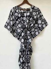 Indian Cotton Black Kaftans Summer Dress Night Gown Maxi Bridal Caftan Dress