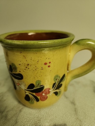 Bd'a French Ceramic Farmhouse Mug Floral Design Signed Bd'A France - Picture 7 of 7