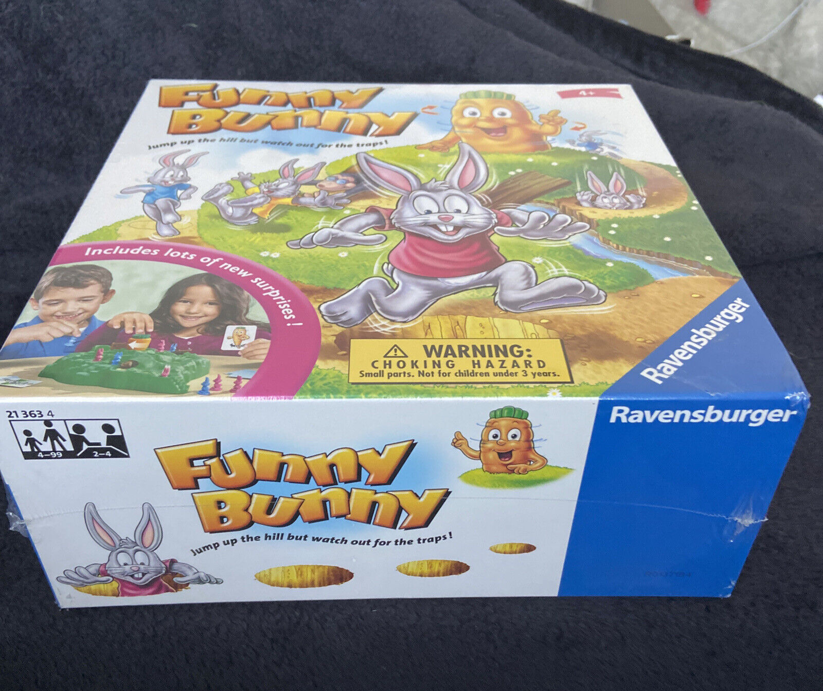 funny bunny game  Ravensburger Funny Bunny Game for Children Age 4 Years  and Up - 2 to 4 Players - Kids Gifts