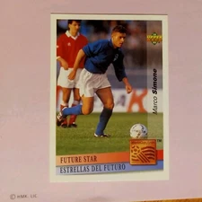 1993 Upper Deck Soccer World Cup 94 Future Stars Marco Simone #FS12 Italy