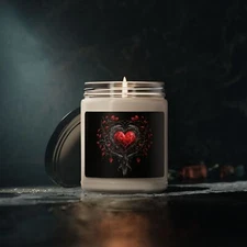 Scented Soy Candle, 9oz- Goth - Red Heart