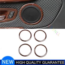 Fit For BMW 218i 220i 2016-2018 Wood Grain Inner Door Speaker Decor Cover Trim