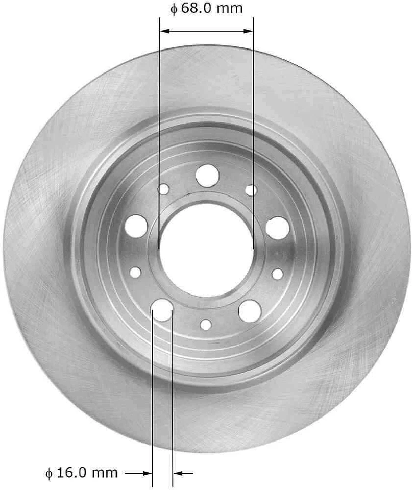 Rotor de freno de disco AWD Bendix PRT5877 se adapta a Volvo V70 2003 Foto 2 de 3