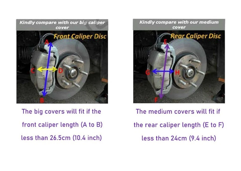 HIGH QUALITY BIG & MEDIUM RED CAR BRAKE CALIPER COVER AMG LOGO FIT MERCEDES-BENZ - Image 2 of 4