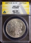 1897-S $1 Silver Morgan Dollar AU-55 Details ANACS # 7433055 Better Date + Bonus