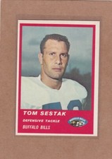 1963 FLEER FOOTBALL TOM SESTAK ROOKIE #33 BILLS NMMT *A29059