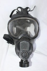 Belgian Military Issued BEM  Mask Protection Gas Mask 40 MM Filters NBC Black
