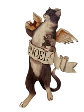 1990 Cat Mouse Nimbus Through The Looking Glass Christmas Ornament Joanne West