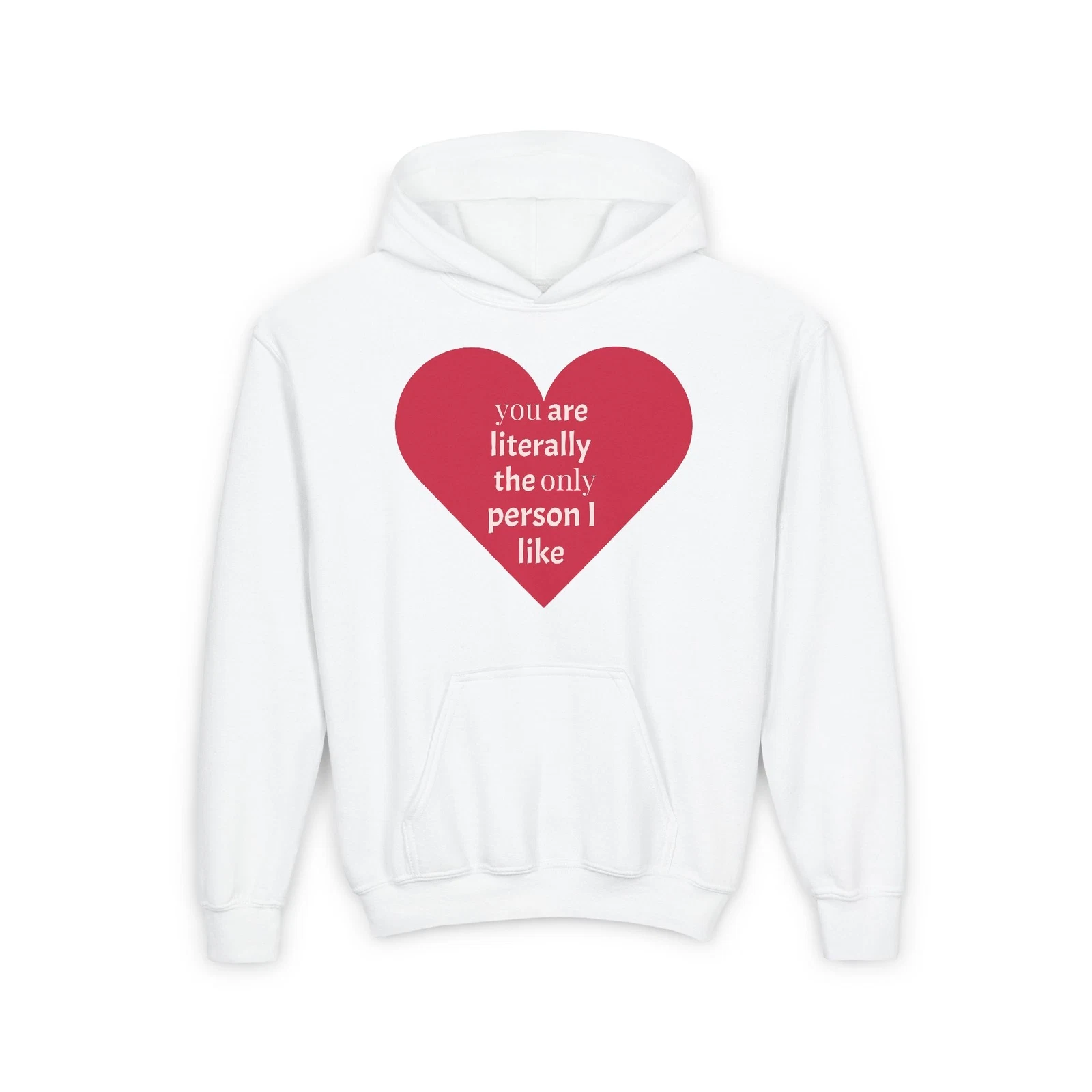 Cute Love Felpa con Cappuccio per Adolescenti Felpa Accogliente per San Valentino Disegno Cuore 