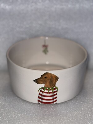 Ceramic Bowls Christmas Dog Bowl Rae Dunn Christmas Weenie Dog Bowl