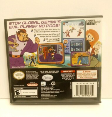 Disney's KIM POSSIBLE GLOBAL GEMINI Rare Nintendo DS LITE DSi