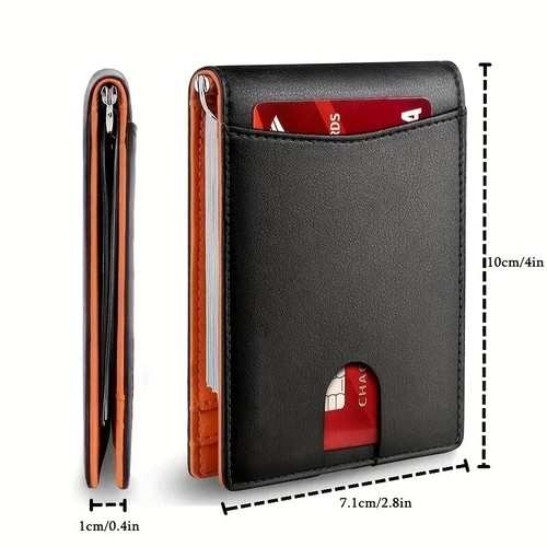 RFID Blocking Leather Men's Wallet Money Clip Bifold Credit Card Holder - Picture 3 of 11