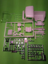 AMT Autocar DC-9964B Dump Truck 1/25 cab glass interior tub chrome mirror marker