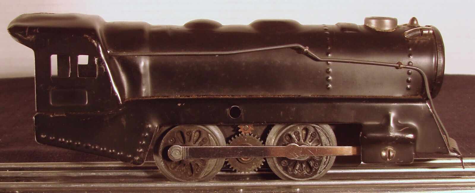 Marx #898 Tin Steam Engine (0-4-0) with a 4 wheel NYC Tin Wedge Tender (1946-52)