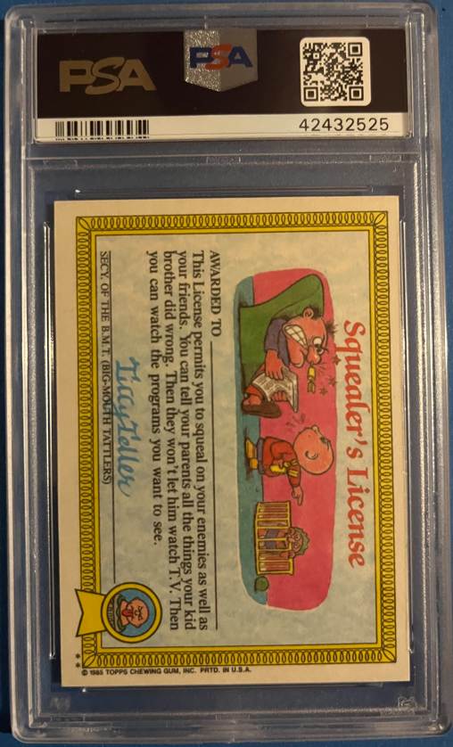 1985 Topps Garbage Pail Kids Electric Bill 4b PSA 10 GEM MINT OS1 GPK