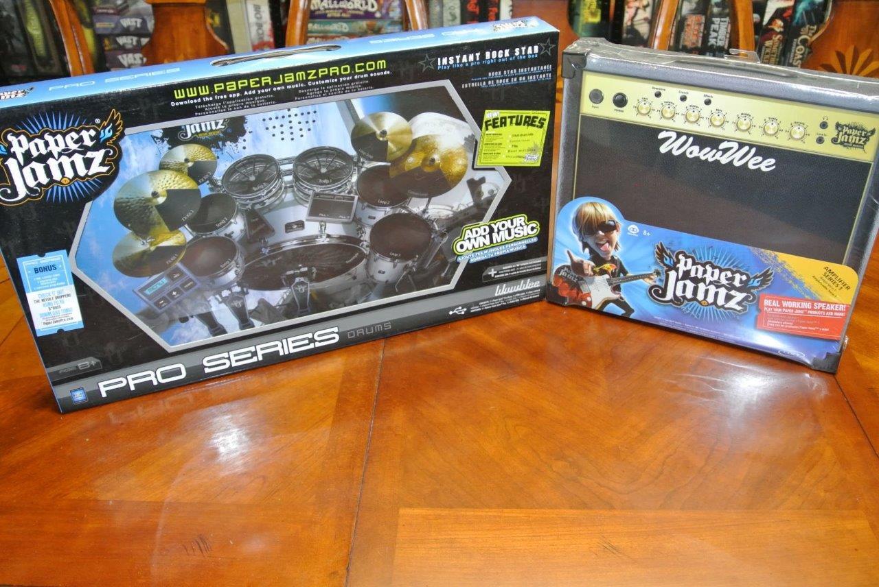 NEW Out of Print WowWee PAPER JAMZ Pro Series DRUMS SET with AMPLIFIER