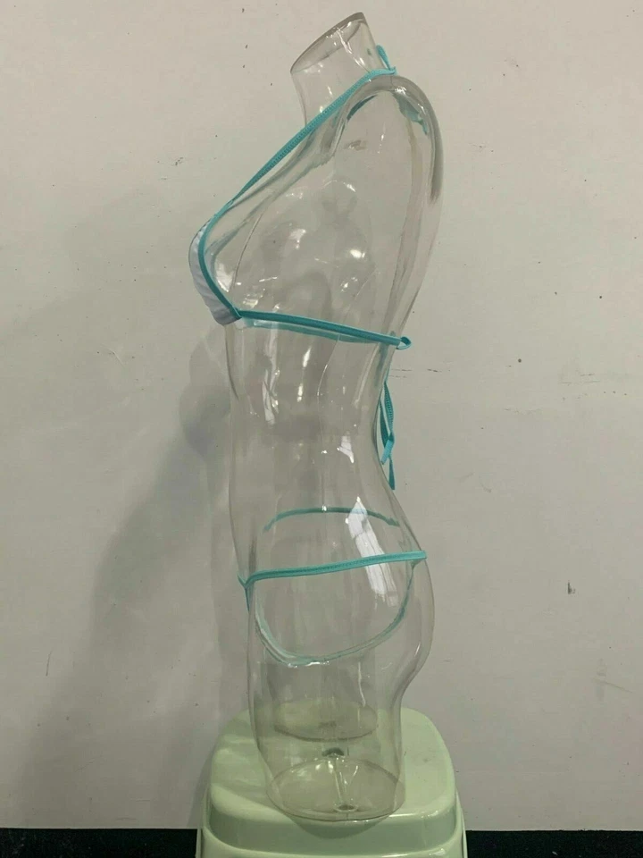 Mini braguita blanca azulada para mujer tanga pequeña tanga sexy ropa interior traje de bikini EE. UU. Foto 3 de 4