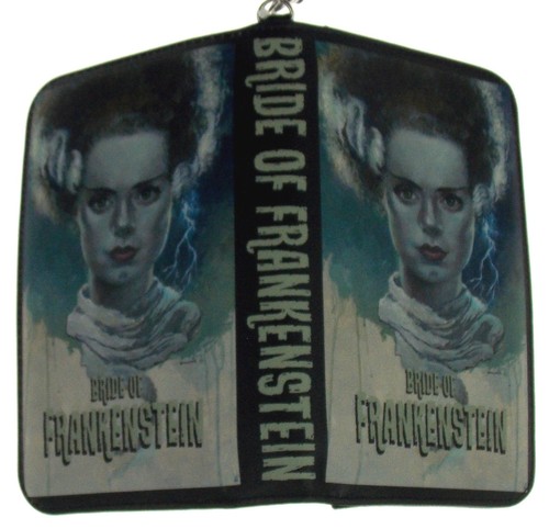 Bride of Frankenstein Wallet Color Zip Up Wristlet Gift Purse Book ID Holder - Picture 3 of 4
