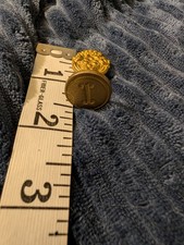 VINTAGE BRASS INITIAL WAX SEAL STAMP ITALY Letter I