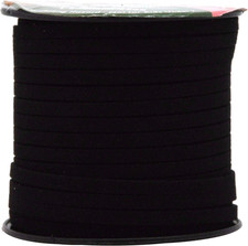 Mandala Crafts Black Faux Suede Cord for Jewelry Making - 5Mm 50 Yards Flat Vega