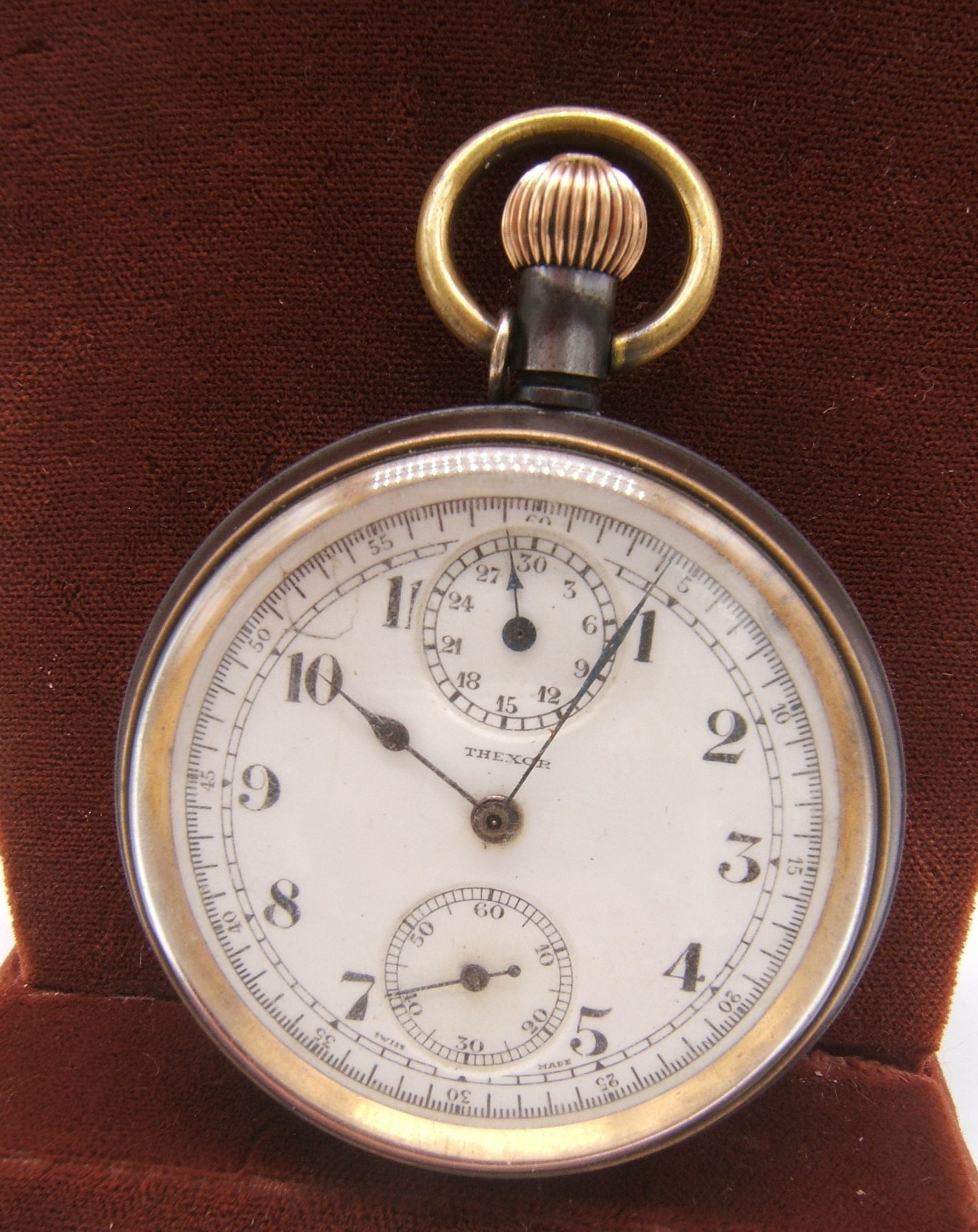 ANTIQUE CHRONOGRAPH CHRONOMETER POCKET WATCH AS I… - image 4