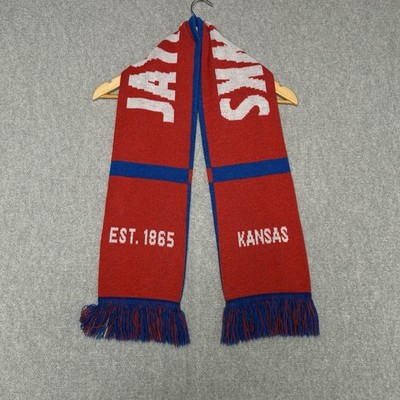 Jayhawks Kansas University Scarf University of Kansas Knit Rock Chalk Jay Hawk