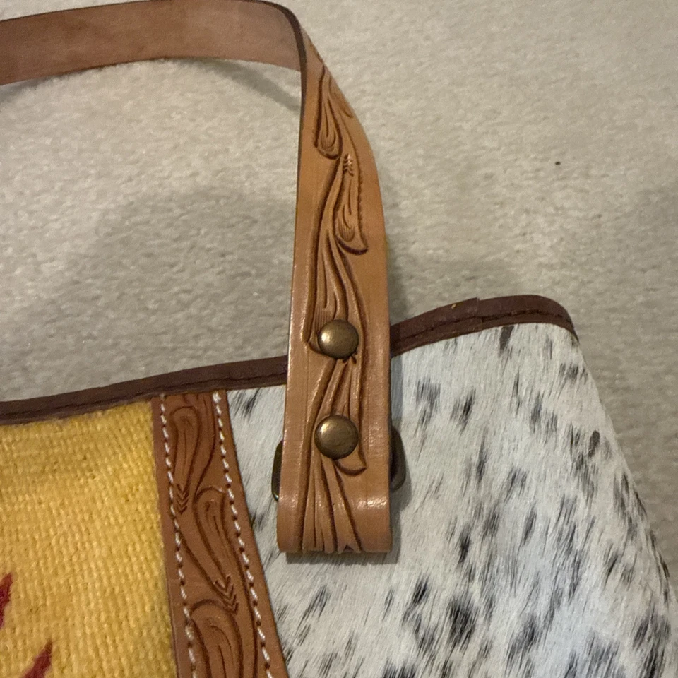 American Darling Leather Tote Purse Western Handbag ADBG617B w/ Tags Great - Image 4 of 4