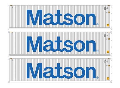 Walthers SceneMaster 949-18253 HO 40' Contenedor Corr 3-Pack Matson | Zustand: Nuevo