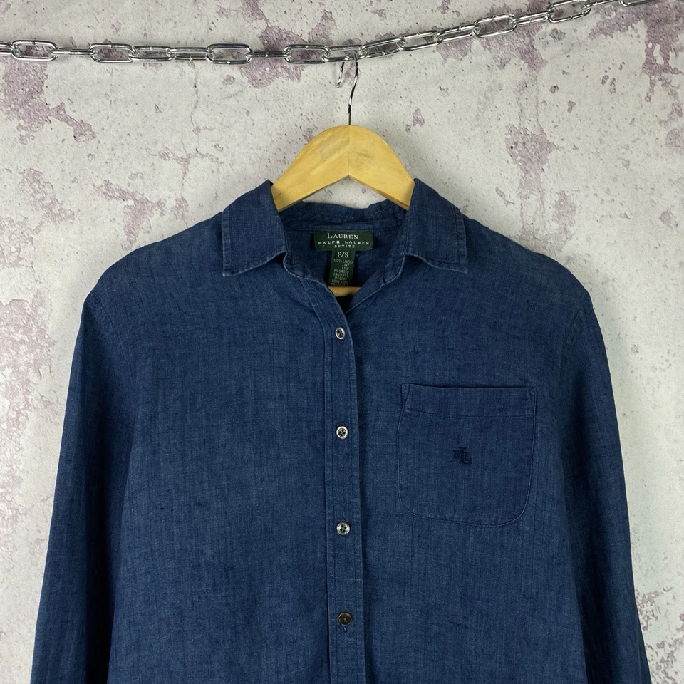 Vintage Polo Ralph Lauren Button Up Linen Shirt Luxury Long Sleeve Y2K Men’s - Image 2 of 4