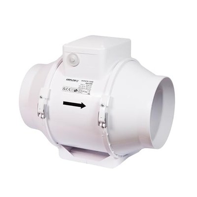 Airflow Aventa 100T Rohrventilator 100 mm mit Nachlaufzeit 2 bis 30 Min