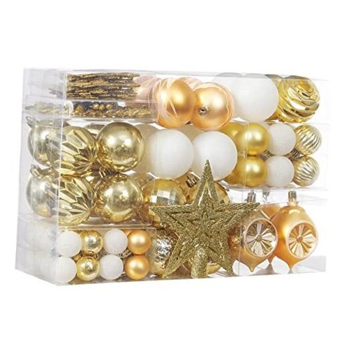 99-Pack Christmas Ball Ornaments Assorted Shatterproof Christmas Tree