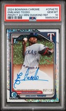 2024 Bowman Chrome - Pros Auto Emiliano Teodo #CPA-ETE Mini-Diamond Ref  /100 