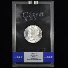 1884-CC $1 GSA MORGAN SILVER DOLLAR ✪ NGC MS-64+ ✪ CARSON CITY COIN PLUS 006