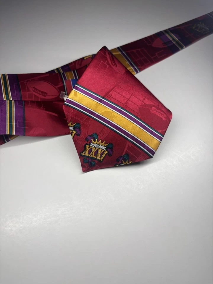 Men’s 100% Silk Necktie NEW (with Tags) SuperBowl 1996 Cowboys Vs Steelers NFL - Image 4 of 4