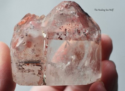 Twin Red Fire Harlequin Hematoid Quartz with Rainbows Deep Healing & Inner Fire