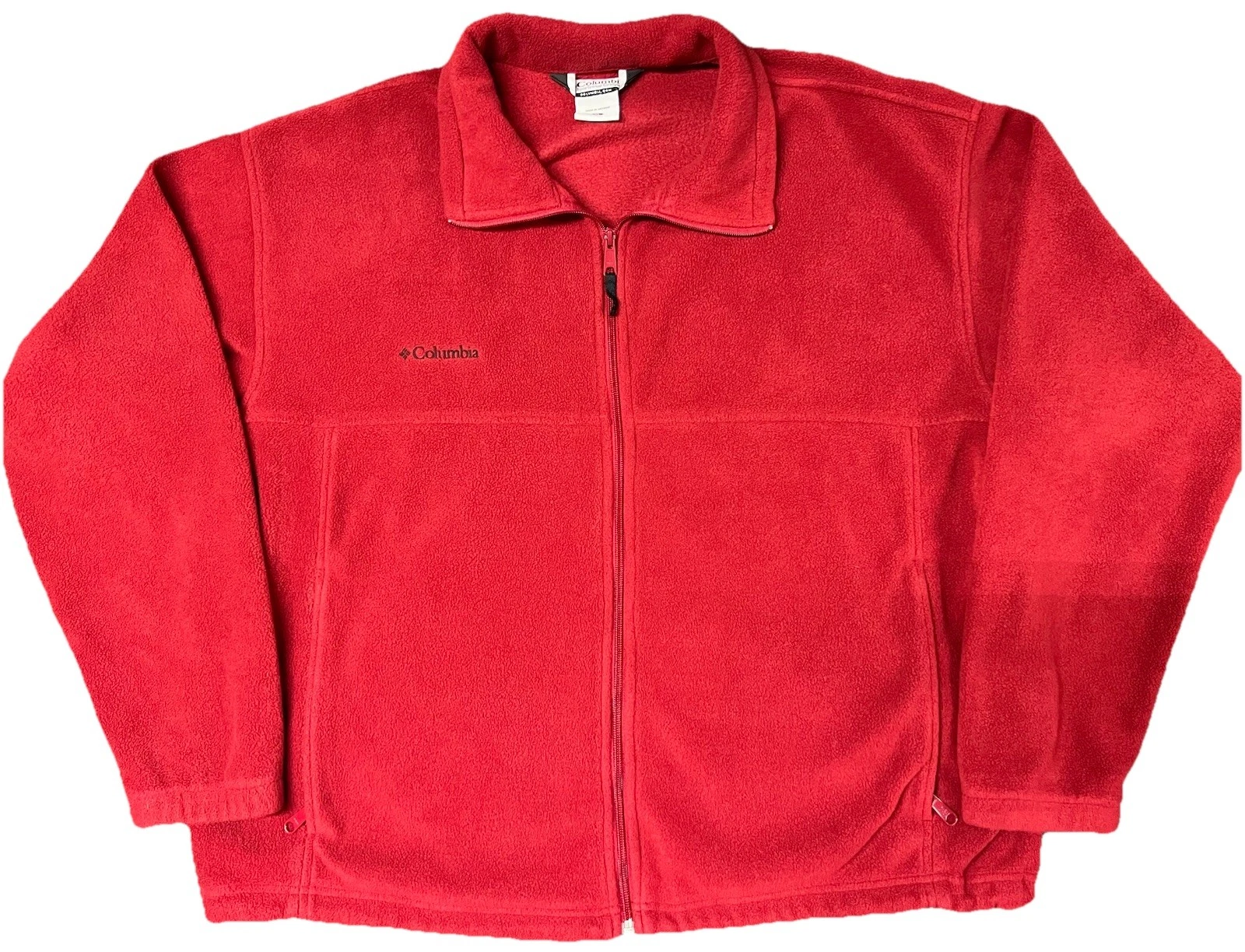 Columbia Men’s XL Red Full Zip Fleece Jacket Outdoor Casual Lightweight